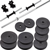 Hantel Set 52kg Langhantel Hantelstange Kunststoff Gewichte Hantelscheiben