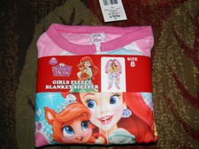 DISNEY PRINCESS Fleece Footed Sleeper Size 8~ NEW!