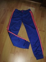 adidas Hose blau orangefarbene Streifen S 164