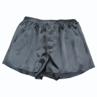 Jasmine Silk Herren Reine Seide Boxer Shorts Schwarz