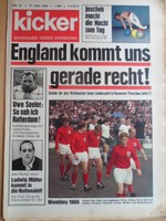 KICKER 22- 27.5. 1968 Englands Fußball 1.FC Nürnberg Bayer Leverkusen Hertha BSC