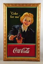 1944 Coca Cola "Coke for Me" Cardboard Sign. Lot 1696
