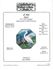 Kelleher's Stained Glass Studio "Egret"
