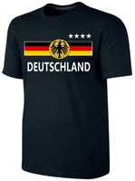 Deutschland T-Shirt Kinder Fußball Fan Shirt Schwarz