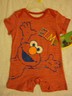 INFANT/BABY BOYS SESAME STREET'S ELMO ONE PIECE BODYSUIT SIZES NB-3 MONTHS NWT