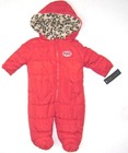 STEVE MADDEN Hooded Snowsuit Solid Red- Infant Size 6/9 mths NWT