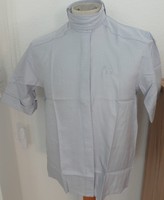 Iris Bayer Damen  Bluse , Kurzarm,Gr. 38, blau gemustert