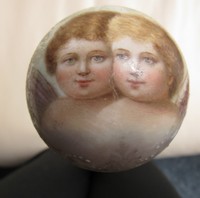 Biedermeier Kavalierstock Flanierstock Gehstock mit Porzellanknauf ca. 1830/50