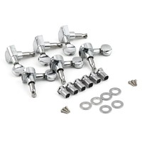 E-Gitarren Lock Locking Tuners Klemm Mechaniken Schaller Style 6 links Silber