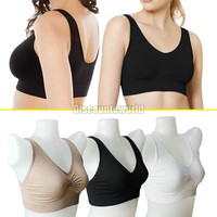 Neu Nahtlos Comfort Sport-stil Bh Figurformend Stretch Freizeit Alle Größen