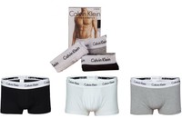 Calvin Klein Boxershorts Unterwäsche 3 er Pack Schwarz-Weiß-Grau NEU-OVP Gr.S-XL