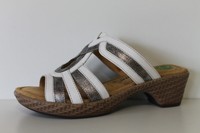 REFLEXAN, Damen Pantolette, Leder Weiss, Gr. 36 + 37 + 38 + 39 + 40 + 41