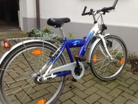 Bachtenkirch, Kinder-Fahrrad Browser 24 Zoll, Shimano-3-Gang ATB, blau-weiß 