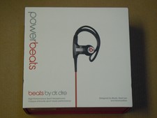 Genuine Beats Wired PowerBeats Headphones by Dr. Dre - New in Open Box - BLACK