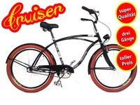 26" ZOLL HERREN FAHRRAD BEACHCRUISER CITYBIKE CITYRAD  CRUISER VINTAGE 3 Gänge