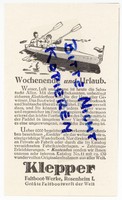 ROSENHEIM, Werbung 1928, Klepper Falt-Boot-Werke Grösste Faltboot-Werft der Welt