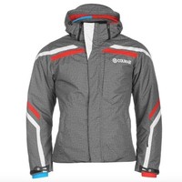 Colmar Herren Ski Winter Snowboard Jacke Grau Rot Größe M 48 Neu mit Etikett