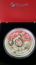2013 Australian Lunar Snake Kilo 500 mintage: Coa #18 Silver Colorized Rare