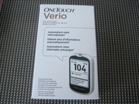 1 x Messgerät in mg/dL ONETOUCH Verio dazu 1 x 50 Teststreifen +Neu/OVP++