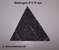 ø 3,75 mm Bleikugeln 1 kg Blei Modellbau Bleigranulat Bleigewicht Kugelblei lead