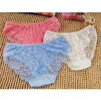 Damen Spitze Unterwäsche Hohl Blumen Damenunterhose Vertrauten Dessous Höschen