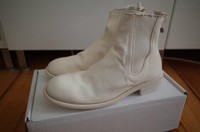 Guidi Chelsea Boots Leather Shoes Cream Men's A1923 41 NEW Paul Harnden