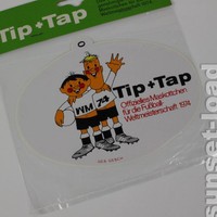 Aufkleber Tip+Tap Fußball FIFA WM 1974 DFB Lizensiertes Original Produkt oval #0