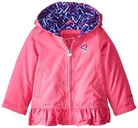 London Fog Baby Girls Poly Fleece Lined Jacket, Pink, 12 Months