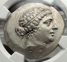 KYME AEOLIS 165BC Silver Greek Tetradrachm Coin NGC Certified AU Amazon i59094