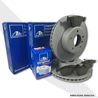 ORIGINAL ATE BREMSEN SET 2 BREMSSCHEIBEN + 4 BREMSBELÄGE VORNE