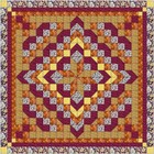 Easy Quilt Kit/Faceted Star/Burgandy Golds/Pre-cut Fabrics Ready To Sew!