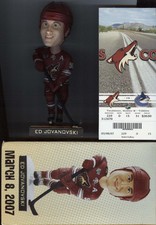 NHL COYOTES Ed Jovanovski Mar 8, 2007 Bobblehead New In Box w/ticket 