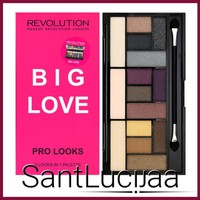 MAKEUP REVOLUTION GROßE LIEBE LIDSCHATTEN PALETTE 3 VERSCHIEDENE SIEHT IN 1 LILA