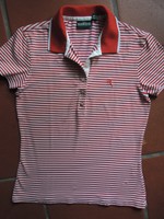 Chervo Damen Polo-Shirt, Gr. 38,  Farbe:rot-weiß