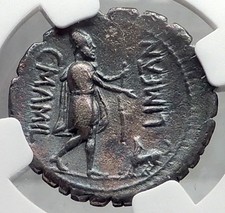 ODYSSEUS returns from ODYSSEY Dog 82BC Silver Roman Republic Coin NGC VF i59773