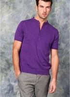 Neu Zara Man Herren T-shirt polo Gr. L lila