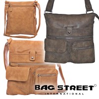 LUXUS BAG STREET UMHÄNGETASCHE TASCHE CROSSOVER BAG LEDER OPT SCHULTERTASCHE TOP
