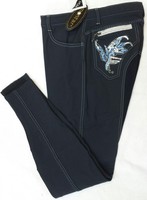 Montar Damen Reithose navy mit pailletten 3/4 Gesäßeinsatz 2061-7 div. Größen