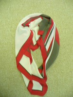 Seidentuch von Loredano grafisches Muster handrolliert 100 % Seide