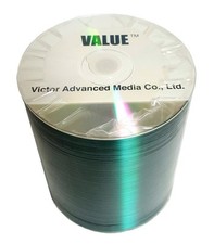 100 JVC Taiyo Yuden Value Line  CD-R CDR 52X 700MB Silver Shiny Media Disc