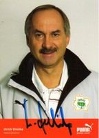 Uli Stielike Elfenbeinküste handsignierte Autogrammkarte - deutsche Variante