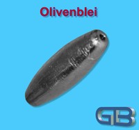 Olivenblei 60g, Durchlaufblei Waller Blei Angelblei.