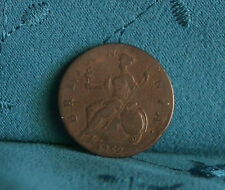 Great Britain 1/2 Penny 1752 Copper World Coin Uk Seated Half Cent Gb England