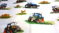 Kinderstoff 100%Baumwolle160cm Fahrzeuge Bauernhof Kinder Gardinen Bettwäsche