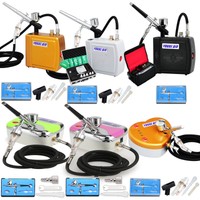 Airbrush Pistole Kompressor Airbrushkompressor Komplett Double Action Set Neu