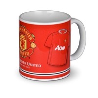 Manchester United FC Original Kaffee-Tasse Becher 'Home Trikot'  NEU OVP MUG