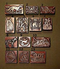Fox Hunting. Horse & Hounds. Equestrian. Etc Printing Blocks.