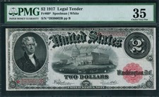 New listing
1917 $2 Legal Tender Fr-60* - *Star Note* - Pmg 35 - Choice Very Fine