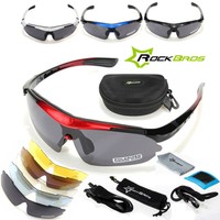 Fahrrad Brille Sonnenbrille 5 Wechselgläser Motorrad Radbrille Sportbrille Set 