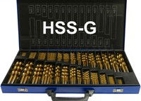 Spiral-Bohrer 230 tlg. HSS-G (1-13mm) TiN (+500%) TITAN Kreuzschliff DIN1412C